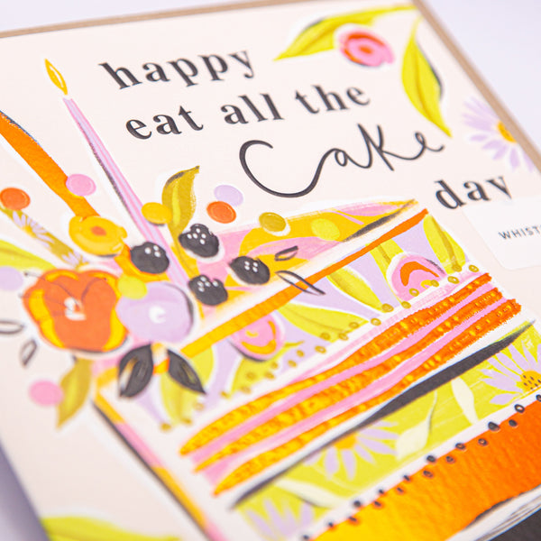 Greeting Card - F396 - Juicy Floral Cake Card - Juicy Floral Cake Card - Whistlefish