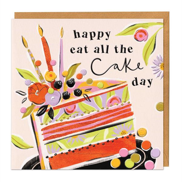 Greeting Card - F396 - Juicy Floral Cake Card - Juicy Floral Cake Card - Whistlefish