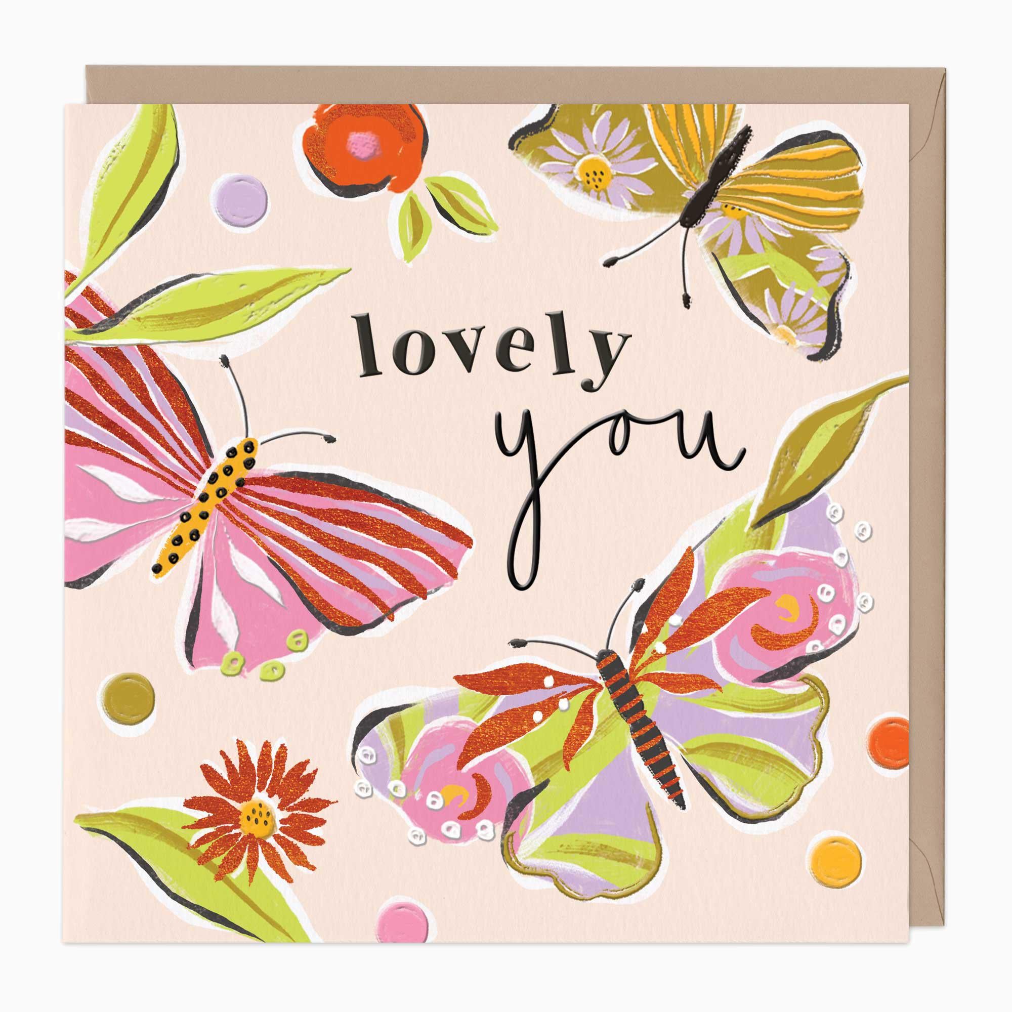 Greeting Card-F406 - Juicy Butterflies Love You Card-Whistlefish