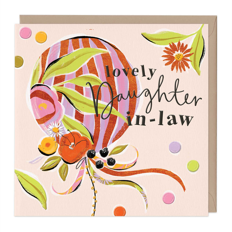 Greeting Card - F408 - Juicy Balloon Daughter-In-Law Card - Juicy Balloon Daughter-In-Law Card - Whistlefish