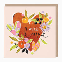 Greeting Card-F411 - With Love Juicy Heart Card-Whistlefish
