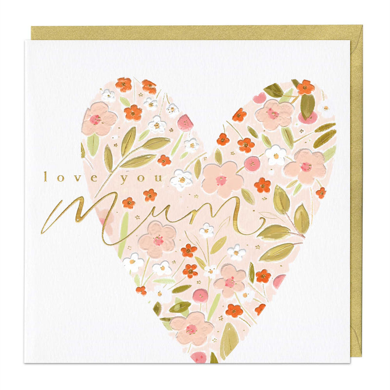 Greeting Card - F425 - Love You Mum Heart Card - Love You Mum Heart Card - Whistlefish