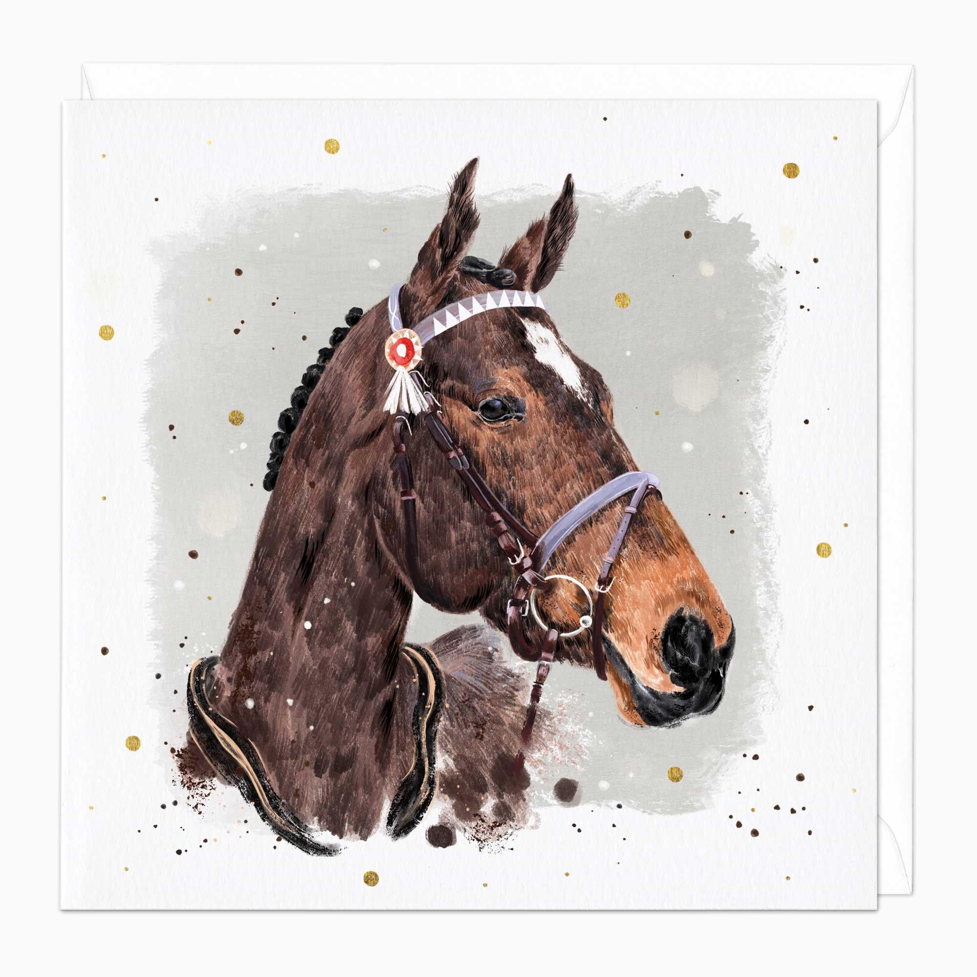 Greeting Card-F432 - Elegant Horse Art Card-Whistlefish