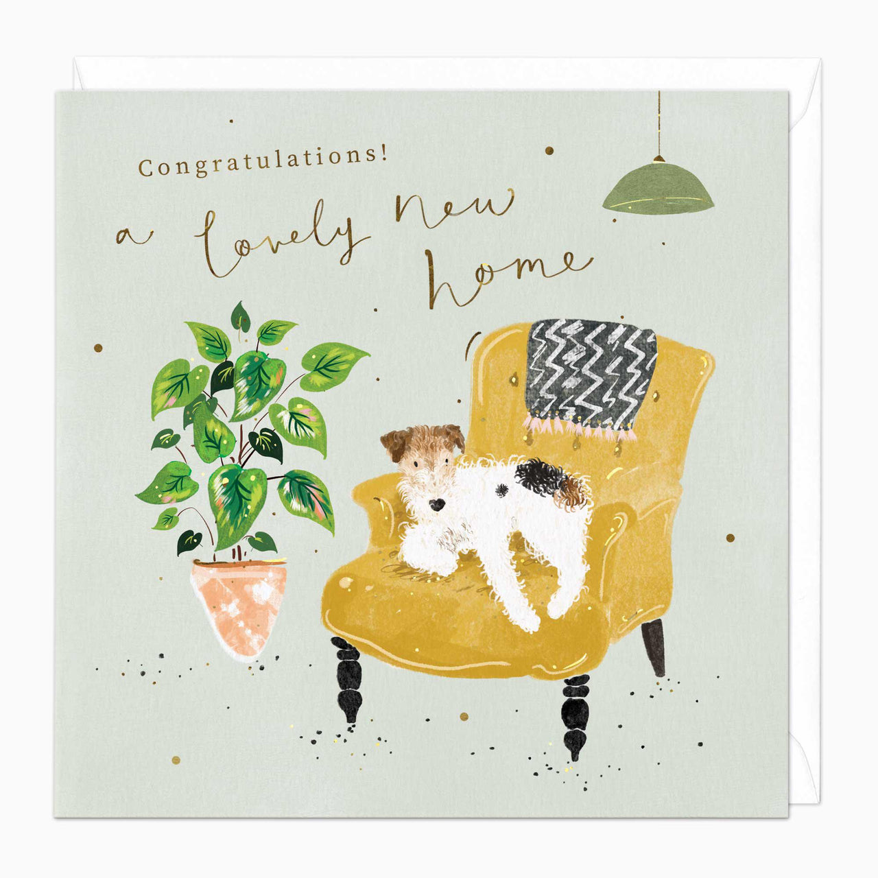 Greeting Card-F436 - Lovely New Home Dog Card-Whistlefish