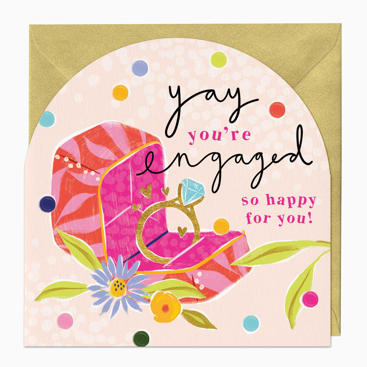 Greeting Card-F442 - Neon Engagement Arch Card-Whistlefish