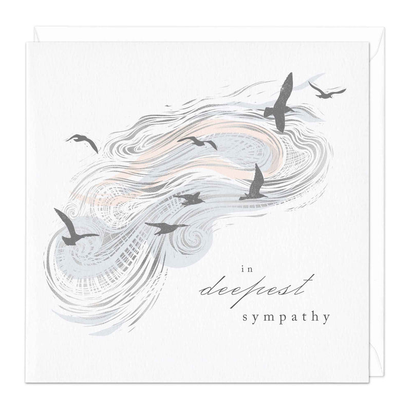 Greeting Card - F456 - Deepest Sympathy Lino Card - Deepest Sympathy Lino Card - Whistlefish