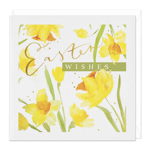 Greeting Card - F457 - Wildflower Daffodils Easter Card - Wildflower Daffodils Easter Card - Whistlefish