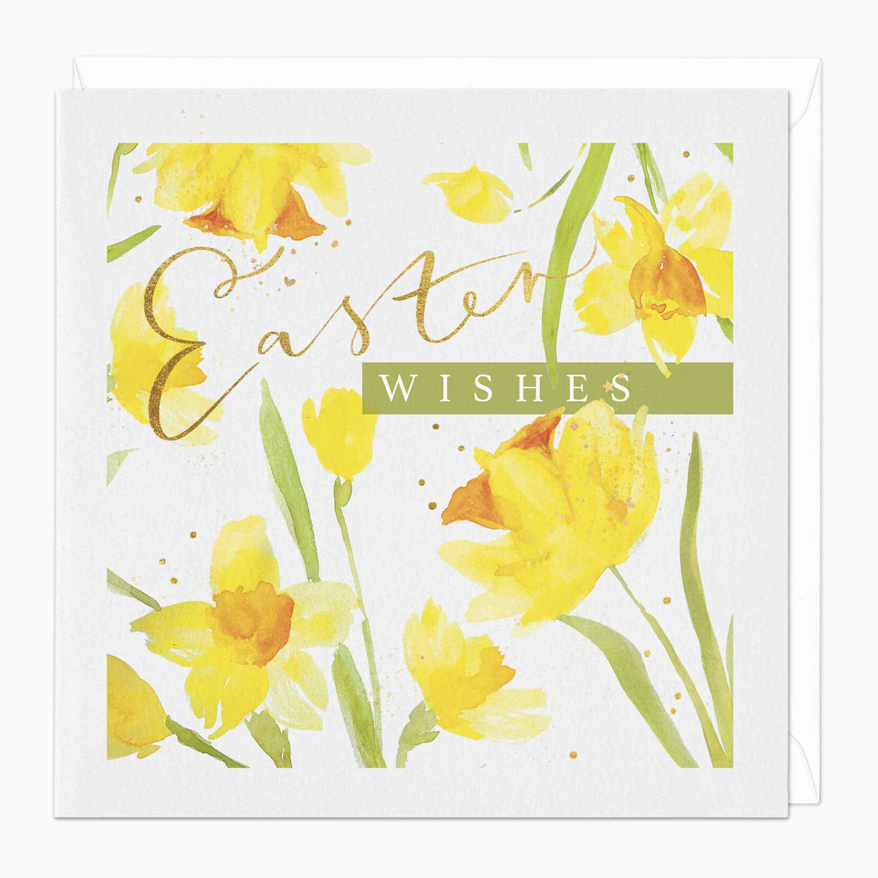 Greeting Card-F457 - Wildflower Daffodils Easter Card-Whistlefish