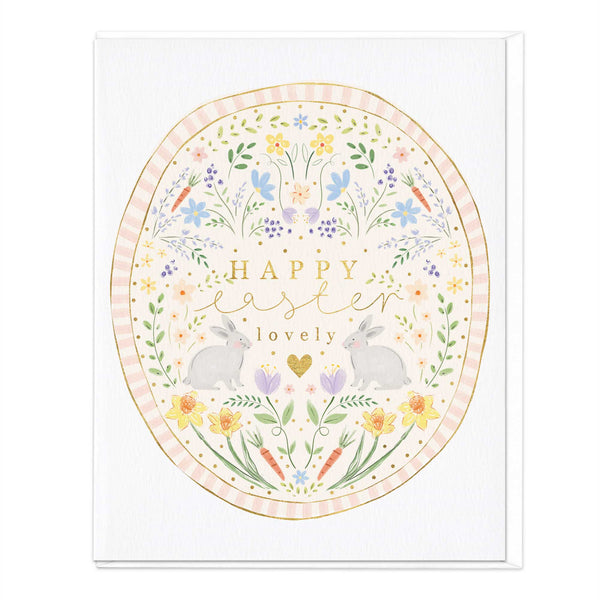 Greeting Card - F461 - Happy Easter Floral Card - Happy Easter Floral Card - Whistlefish