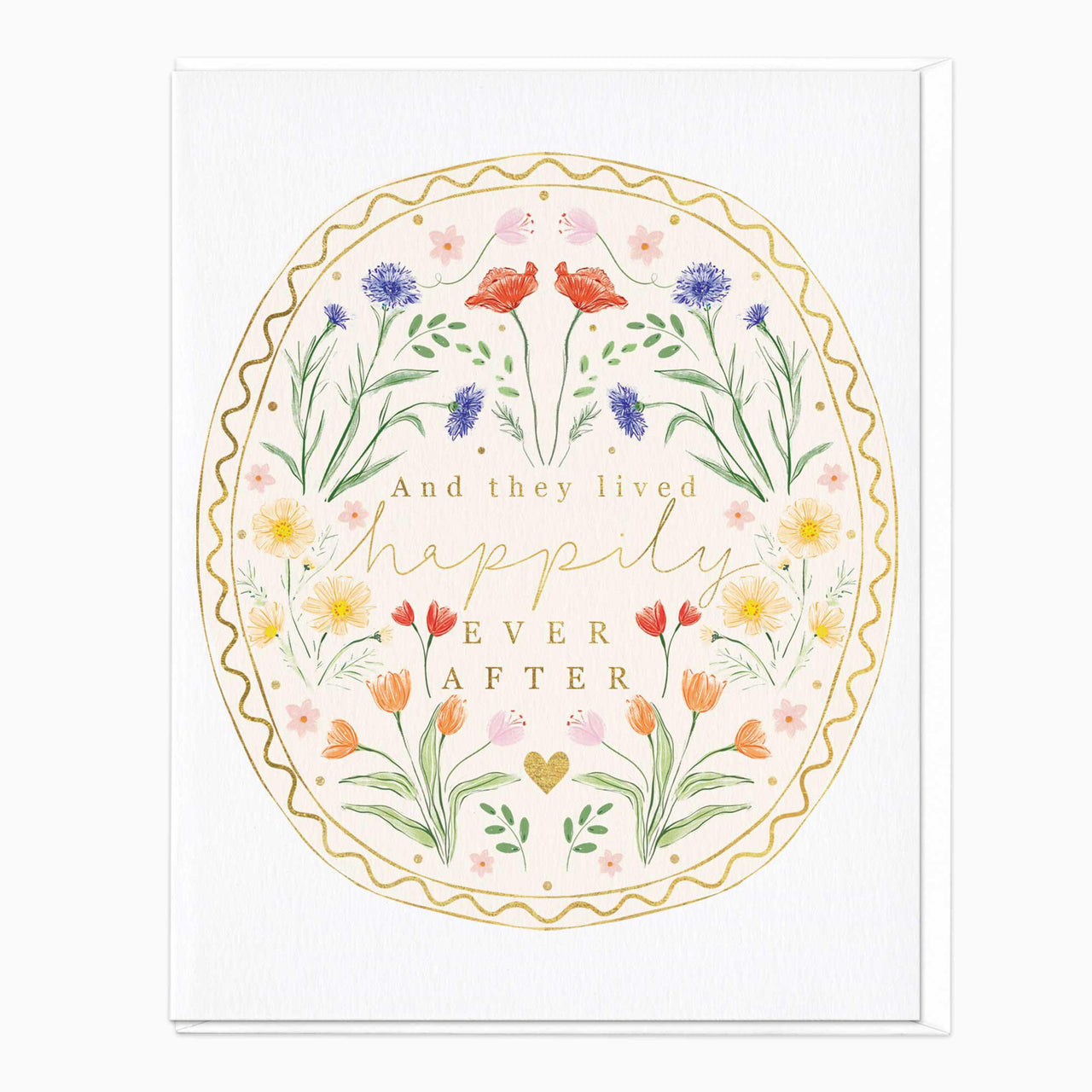 Greeting Card-F467 - Happily Ever After Floral Card-Whistlefish