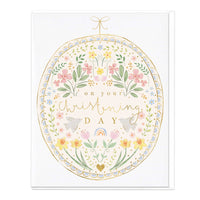 Greeting Card - F468 - On Your Christening Day Floral Card - On Your Christening Day Floral Card - Whistlefish