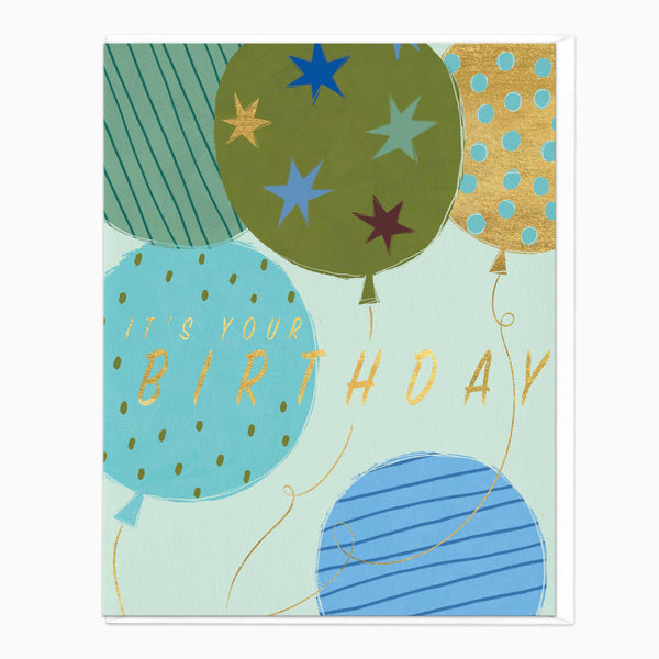 Greeting Card-F472 - Celebration Balloons Birthday Card-Whistlefish