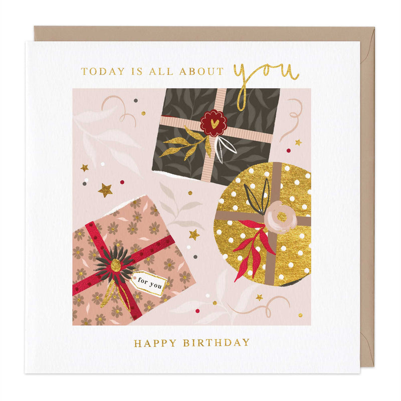 Greeting Card - F501 - Delicate Presents Birthday Card - Delicate Presents Birthday Card - Whistlefish