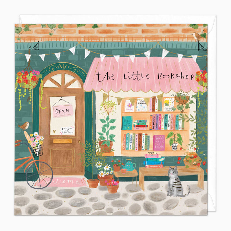 Greeting Card - F521 - The Little Bookshop Art Card - The Little Bookshop Art Card - Whistlefish