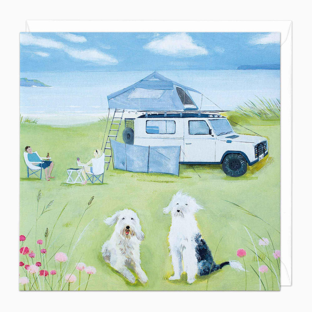 Greeting Card-G021 - Camping On The Dunes Art Card-Hannah Cole
