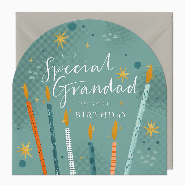 Greeting Card - G040 - Grandad Candles Birthday Arch Card - Grandad Candles Birthday Arch Card - Whistlefish