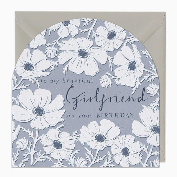 Greeting Card - G043 - Beautiful Girlfriend Birthday Arch Card - Beautiful Girlfriend Birthday Arch Card - Whistlefish