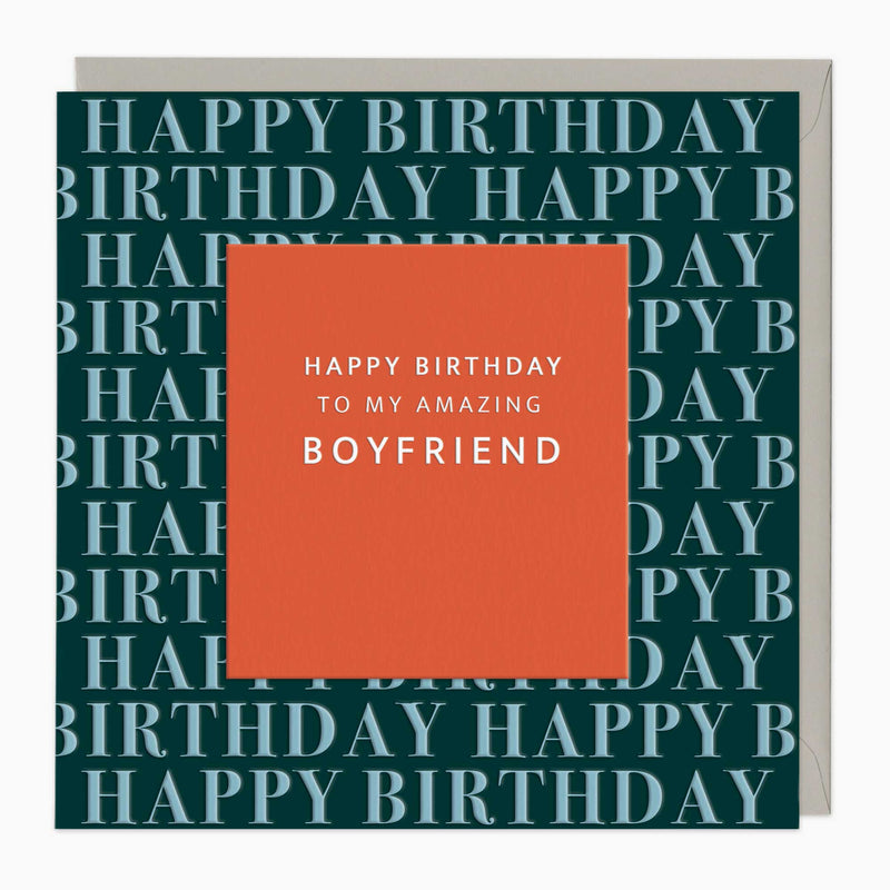 Greeting Card - G061 - Amazing Boyfriend Birthday Card - Amazing Boyfriend Birthday Card - Whistlefish