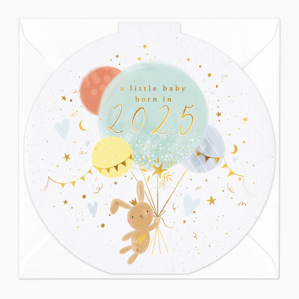 Greeting Card - G065 - 2025 Baby Boy Circular Card - 2025 Baby Boy Circular Card - Whistlefish