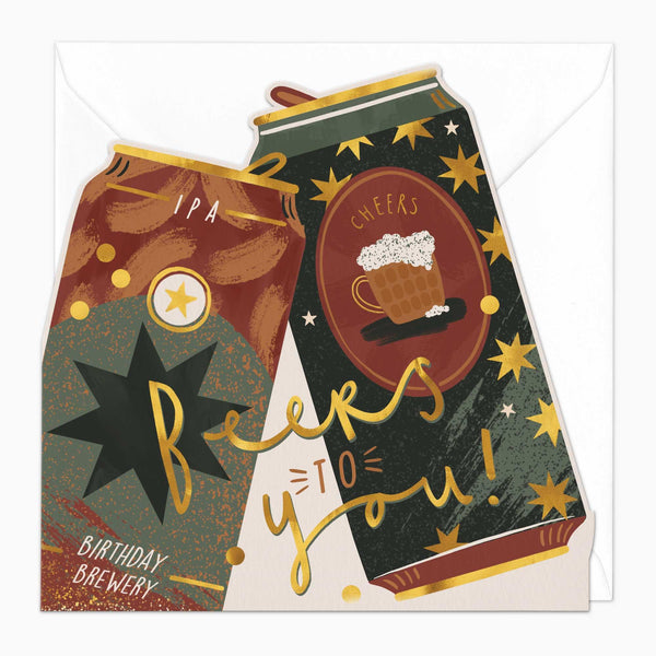 Greeting Card-G071 - Beer's To You! Birthday Card-Whistlefish