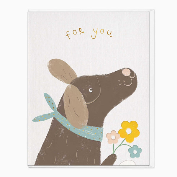 Greeting Card-G079 - Thoughtful Dog For You Card-Whistlefish