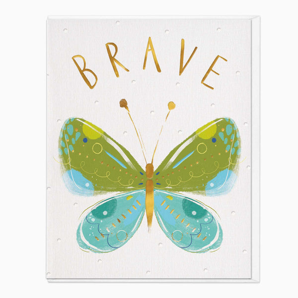 Greeting Card-G081 - Thoughtful Butterfly Brave Card-Whistlefish