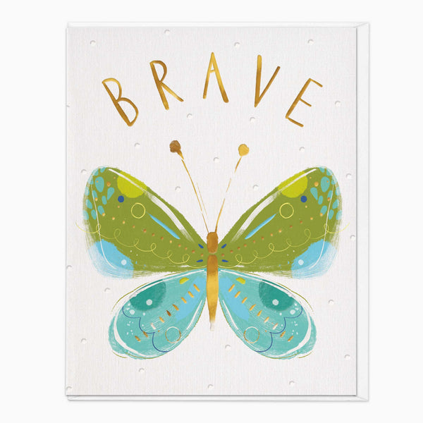 Greeting Card - G081 - Thoughtful Butterfly Brave Card - Thoughtful Butterfly Brave Card - Whistlefish