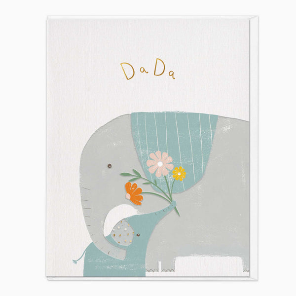 Greeting Card - G082 - Thoughtful Elephant Dad Card - Thoughtful Elephant Dad Card - Whistlefish