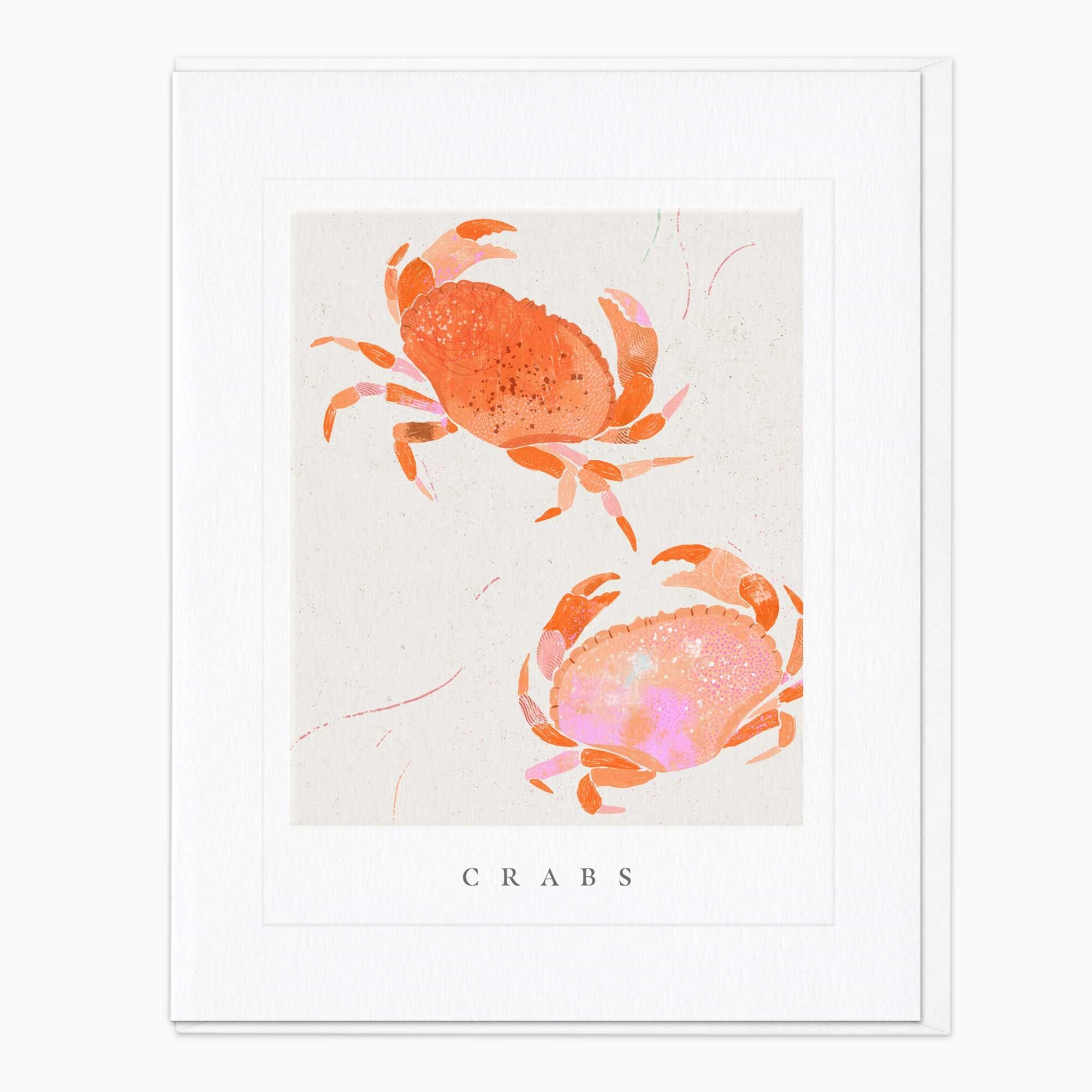 Greeting Card-G095 - Seagrass Crabs Art Card-Whistlefish