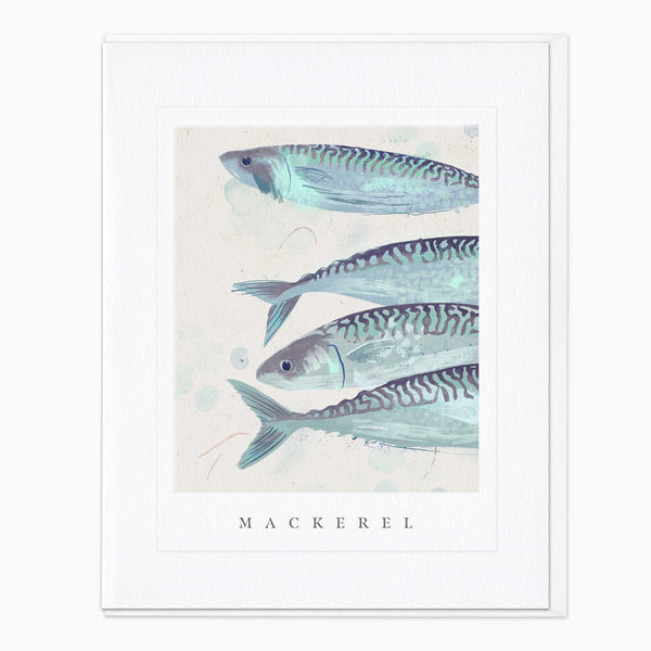 Greeting Card - G096 - Mackerel Seagrass Card - Mackerel Seagrass Card - Whistlefish