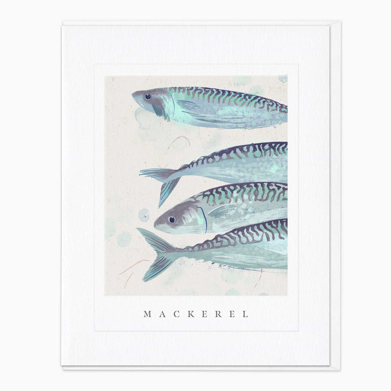 Greeting Card - G096 - Mackerel Seagrass Card - Mackerel Seagrass Card - Whistlefish