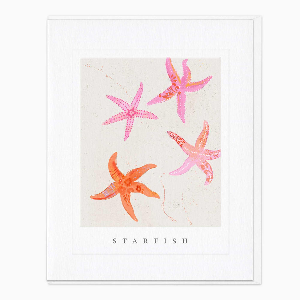 Greeting Card-G097 - Seagrass Starfish Art Card-Whistlefish