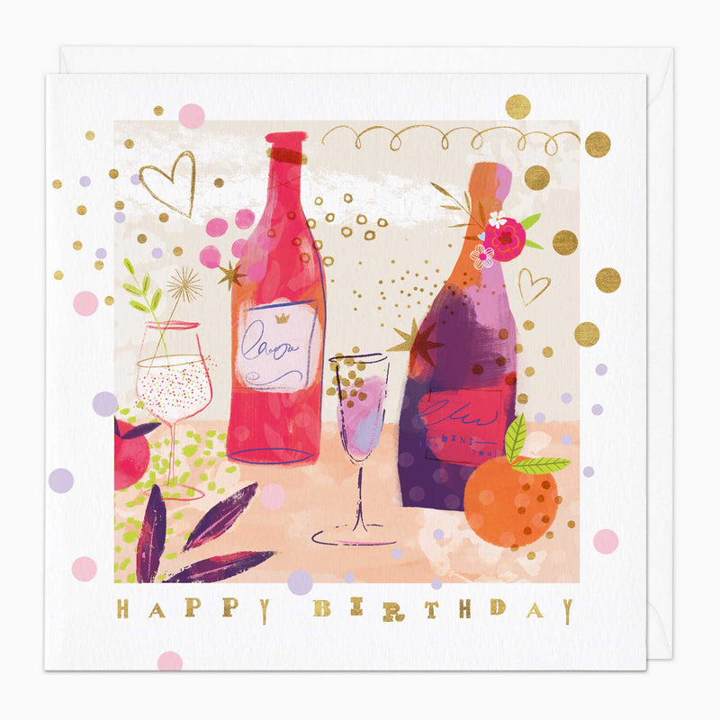 Greeting Card - G106 - Bright & Bubbly Birthday Card - Bright & Bubbly Birthday Card - Whistlefish