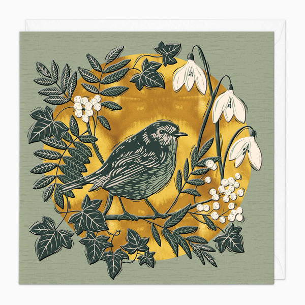 Greeting Card - G112 - Robin & Rowan Celtic Card - Robin & Rowan Celtic Card - Whistlefish