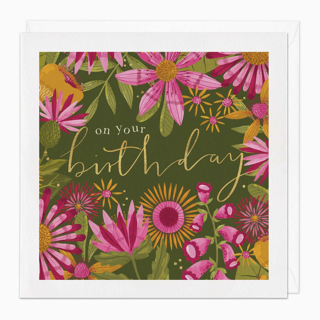 Greeting Card-G118 - On Your Birthday Bloom Card-Whistlefish