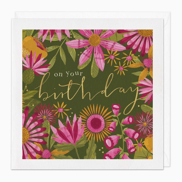 Greeting Card-G118 - On Your Birthday Bloom Card-Whistlefish