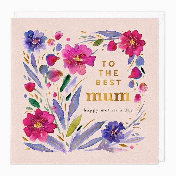 Greeting Card - G120 - To The Best Mum Mother's Day Card - To The Best Mum Mother's Day Card - Whistlefish