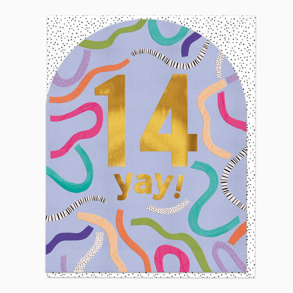 Greeting Card-G179 - 14 Today Streamer Birthday Card-Whistlefish