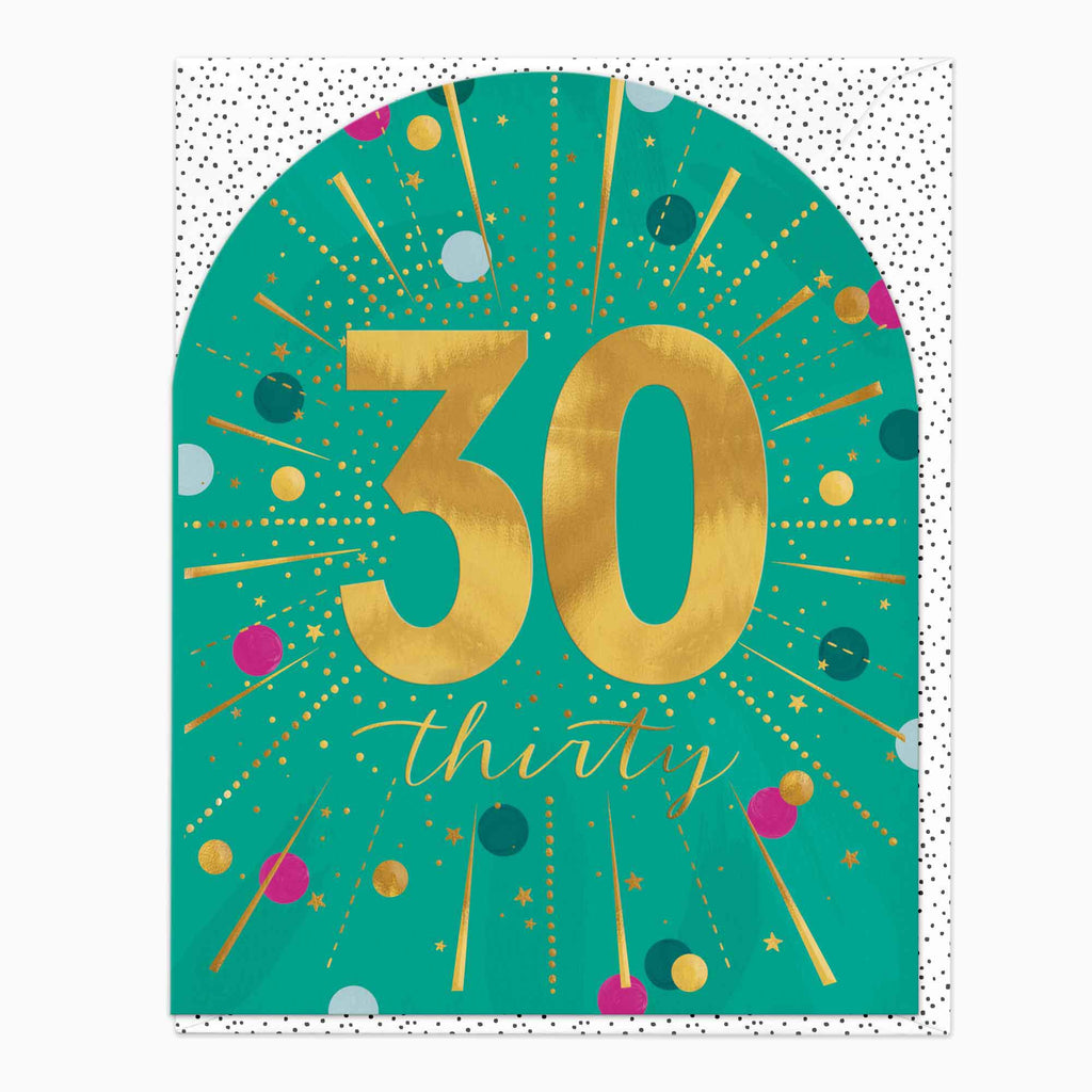 Greeting Card-G213 - 30 Burst Birthday Card-Whistlefish