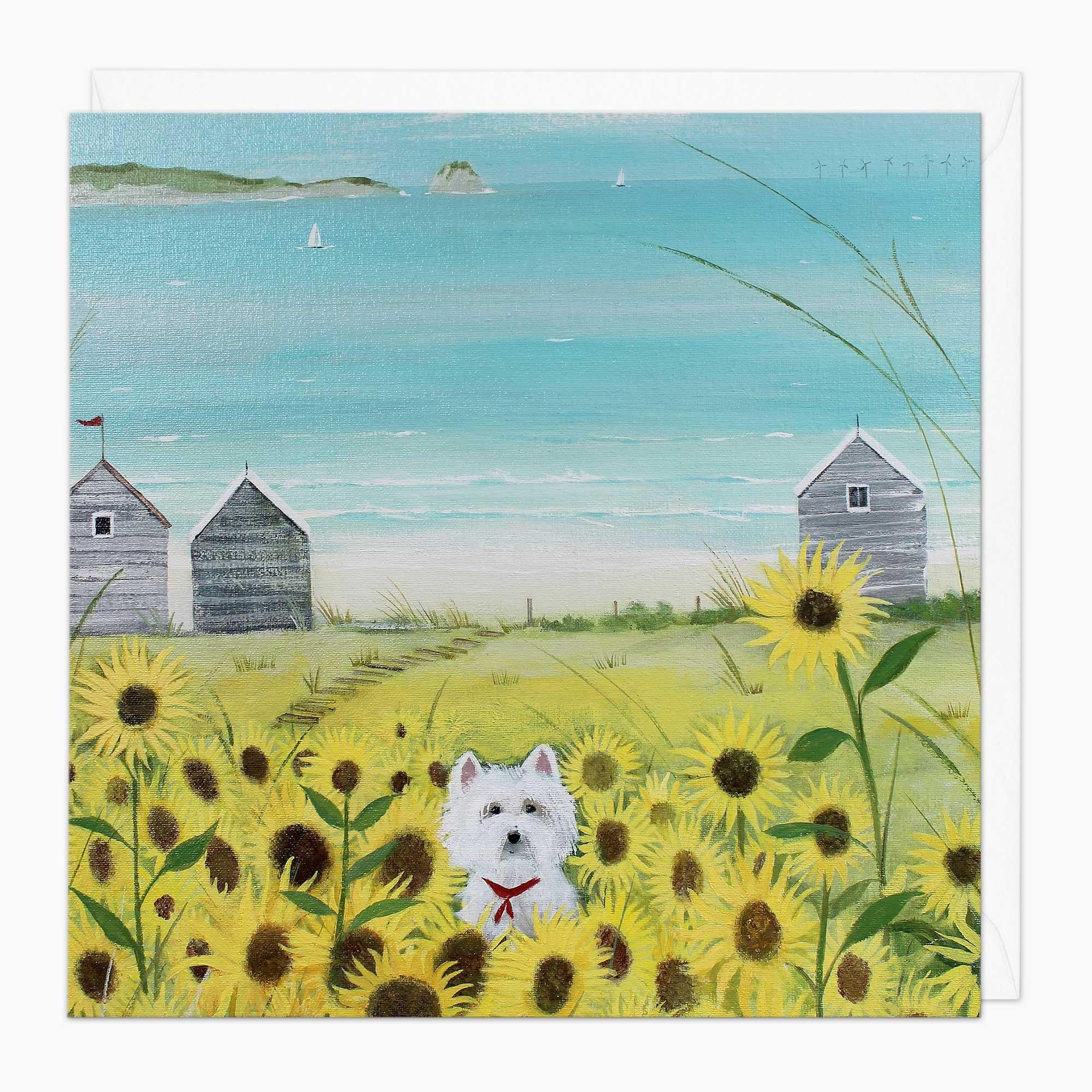 Greeting Card-G242 - Gone Westie Art Card-Hannah Cole