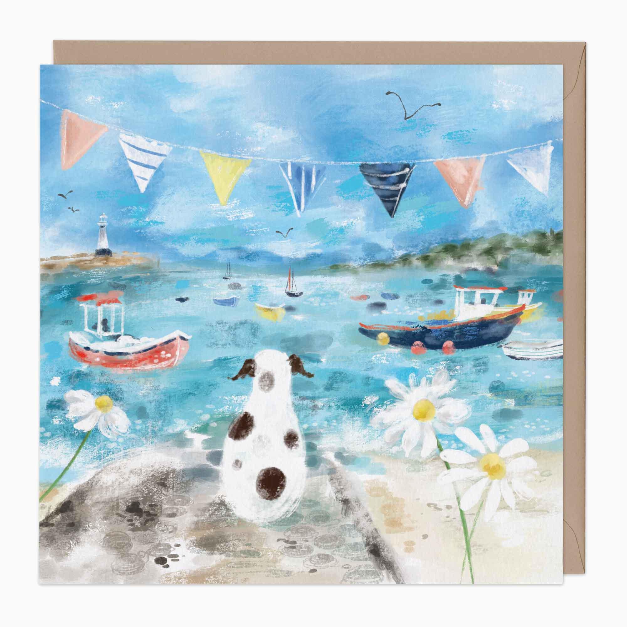 Greeting Card-G274 - Coastal Tale Pier Art Card-Whistlefish