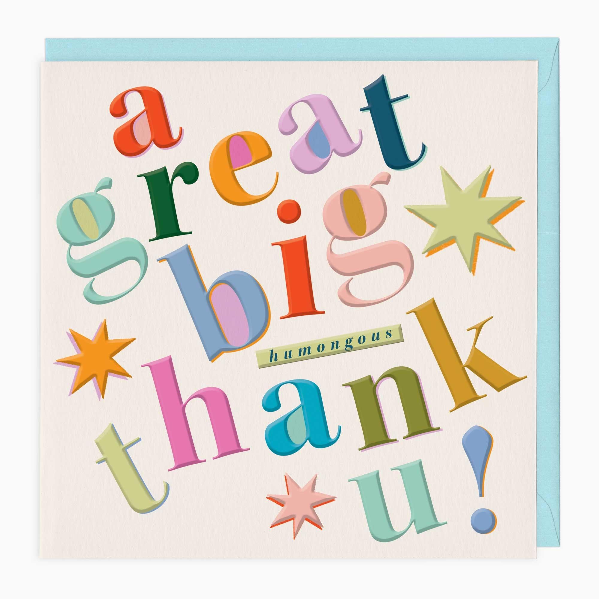Greeting Card-G283 - A Great Big Thank You Card-Whistlefish