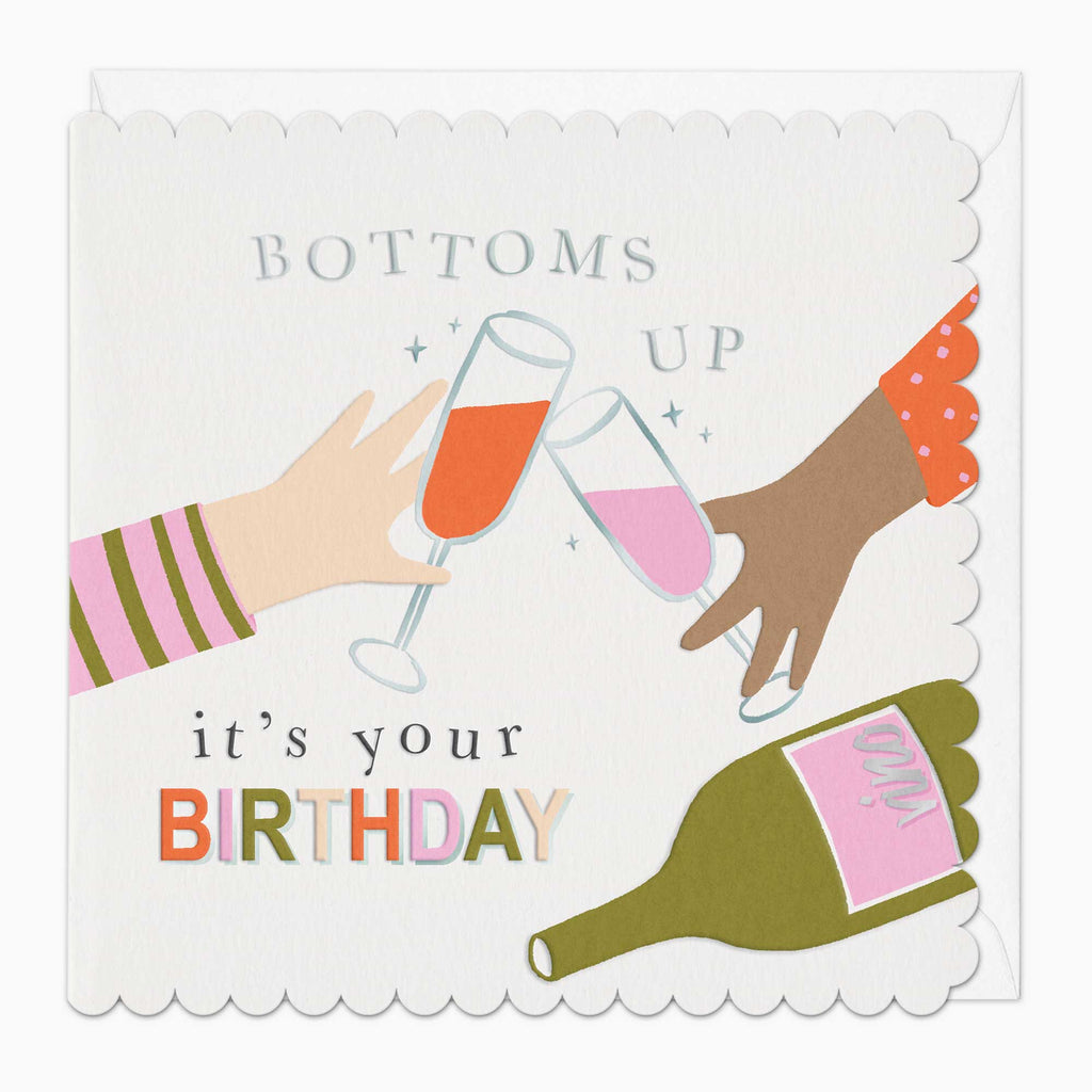 Greeting Card-G301 - Bottoms Up Birthday Card-Whistlefish