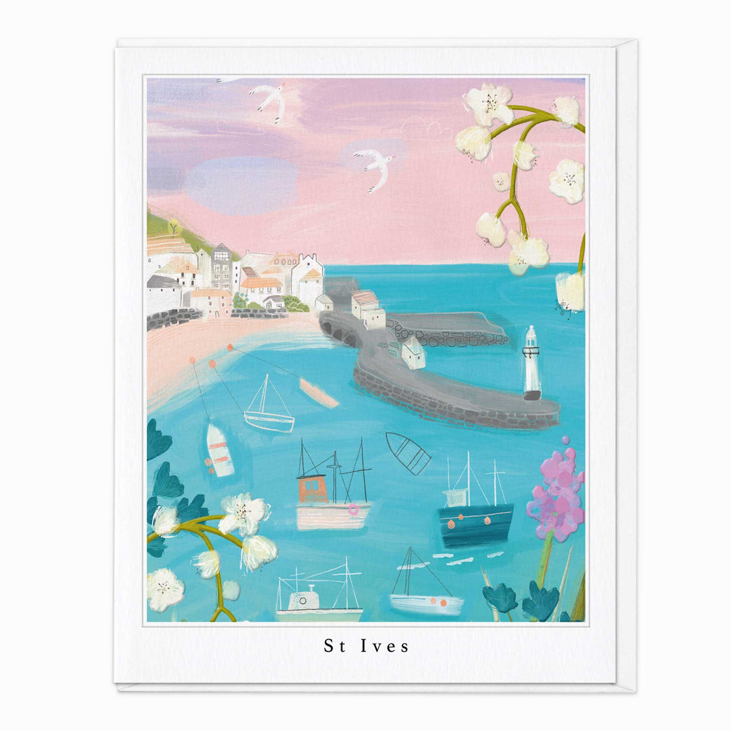 Greeting Card-G319 - St Ives Spring Light Art Card-Whistlefish