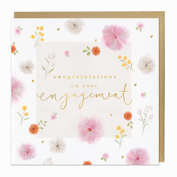 Greeting Card-G349 - Congratulations Bloom Engagement Card-Whistlefish