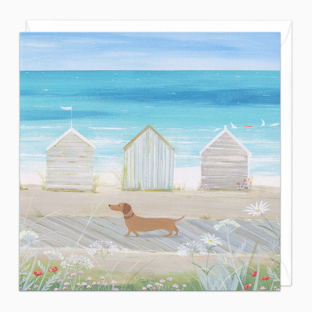 Greeting Card-G429 - Sausage on The Shore Art Card-Whistlefish