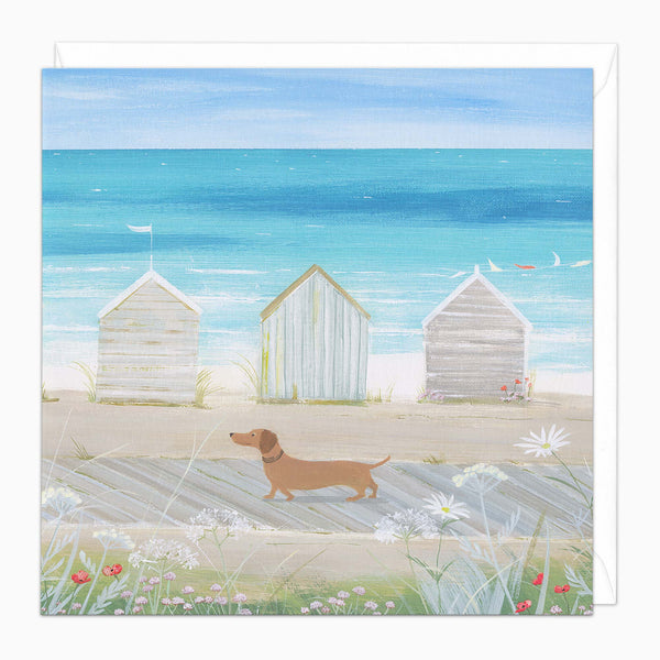 Greeting Card-G429 - Sausage on The Shore Art Card-Whistlefish