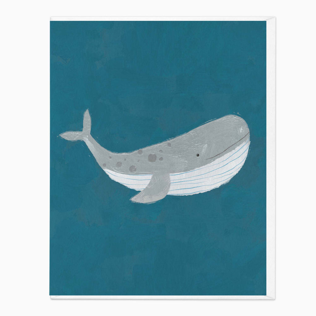 Greeting Card-G440 - Woodland Wonders Whale Art Card-Whistlefish