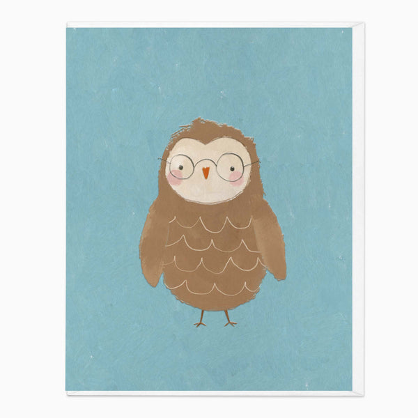 Greeting Card-G442 - Woodland Wonders Owl Art Card-Whistlefish