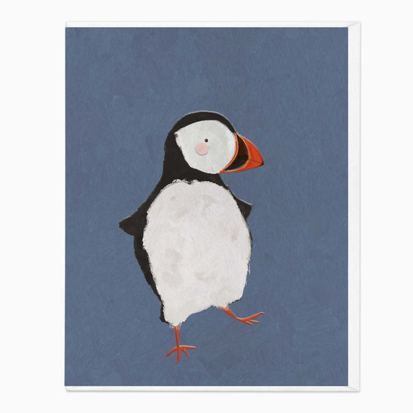 Greeting Card-G443 - Woodland Wonders Puffin Art Card-Whistlefish